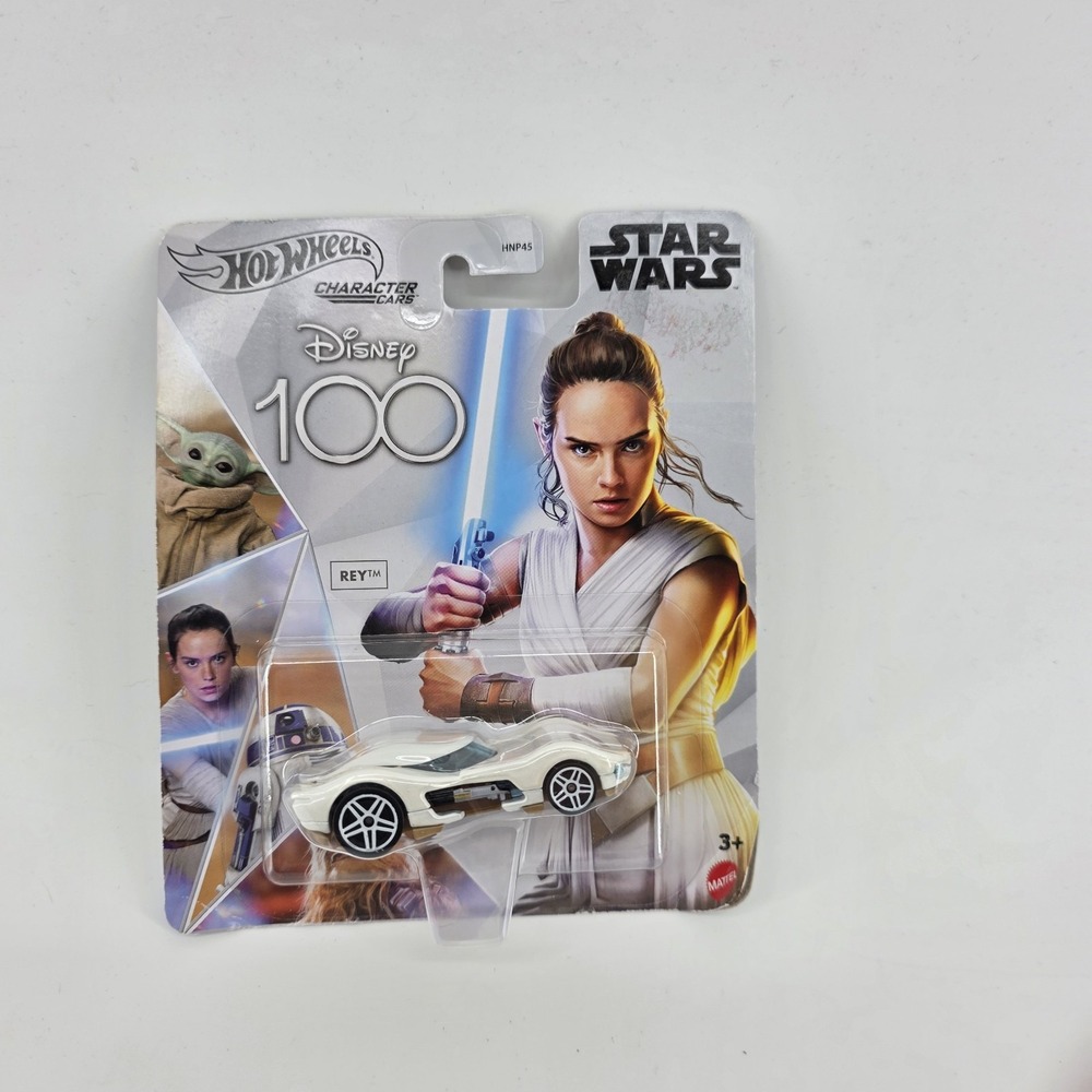 Hot‎ Wheels Character Cars Disney 100 Star Wars Rey White 1:64 Diecast 2023